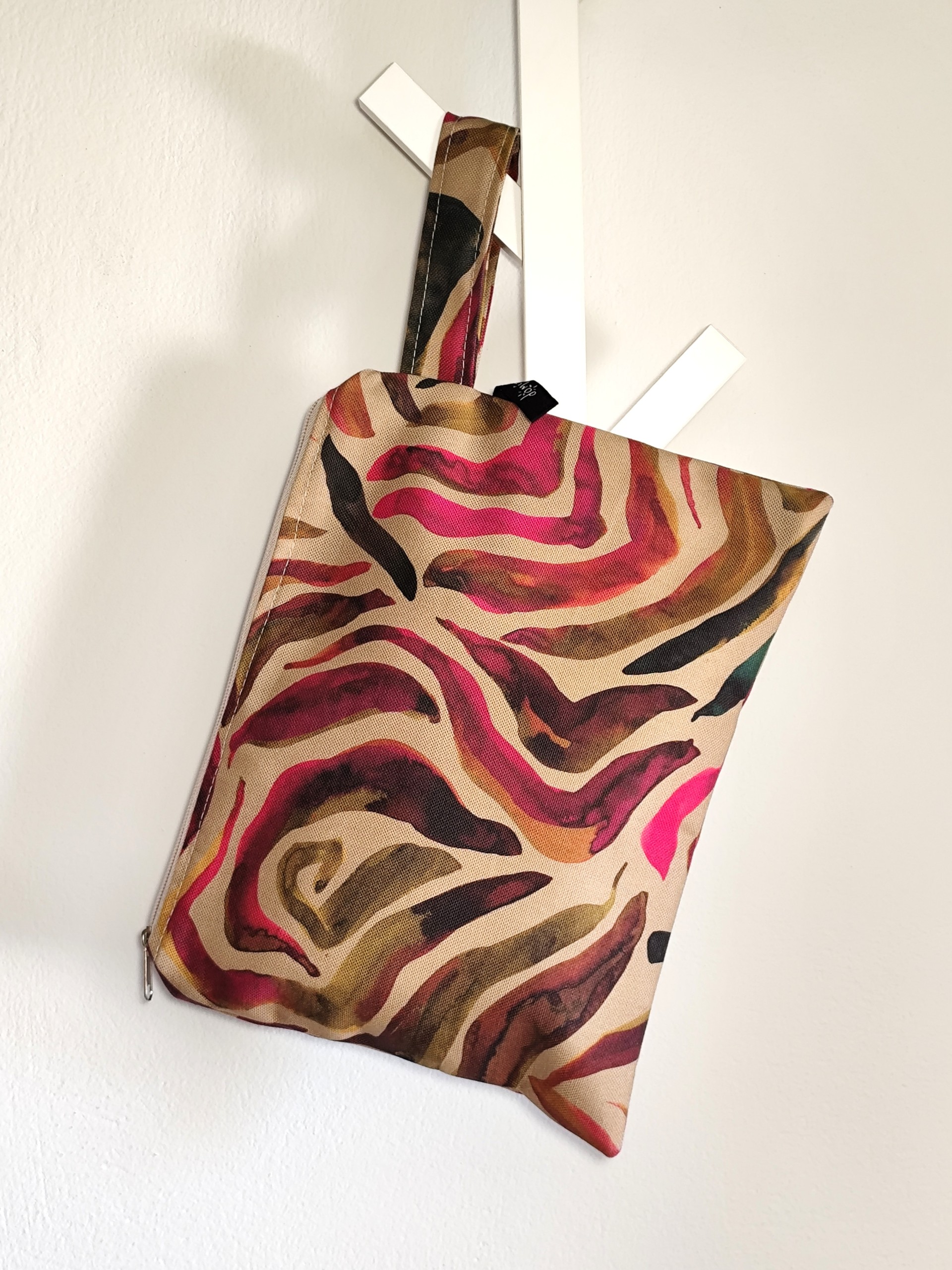 Ηandbag pink waves 01